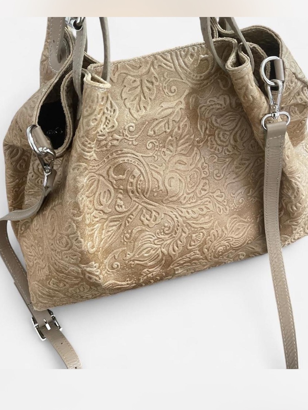 Isadora Italian slouchy hobo bag - Picture 2 of 8